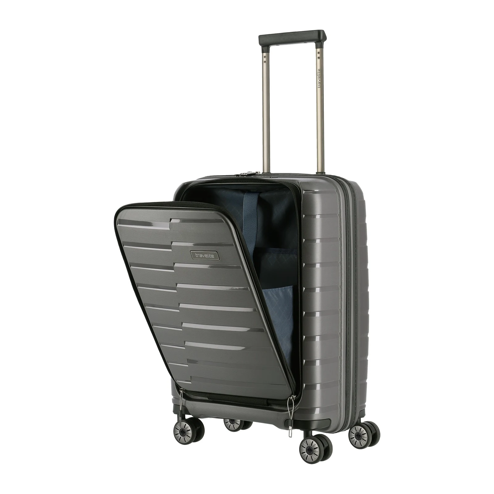 Travelite TL-AIRBASE-FP pelēks rokas bagāžas koferis — polipropilēns, 43L, 2.6 kg (skats 7) — 43L