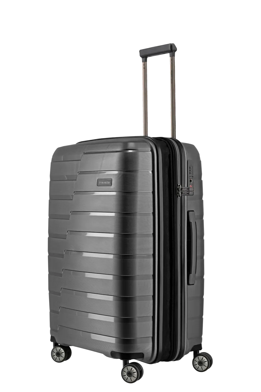 Travelite pelēks vidējais koferis — Polipropilēns, 3.2 kg (skats 7) — 71/82liters
