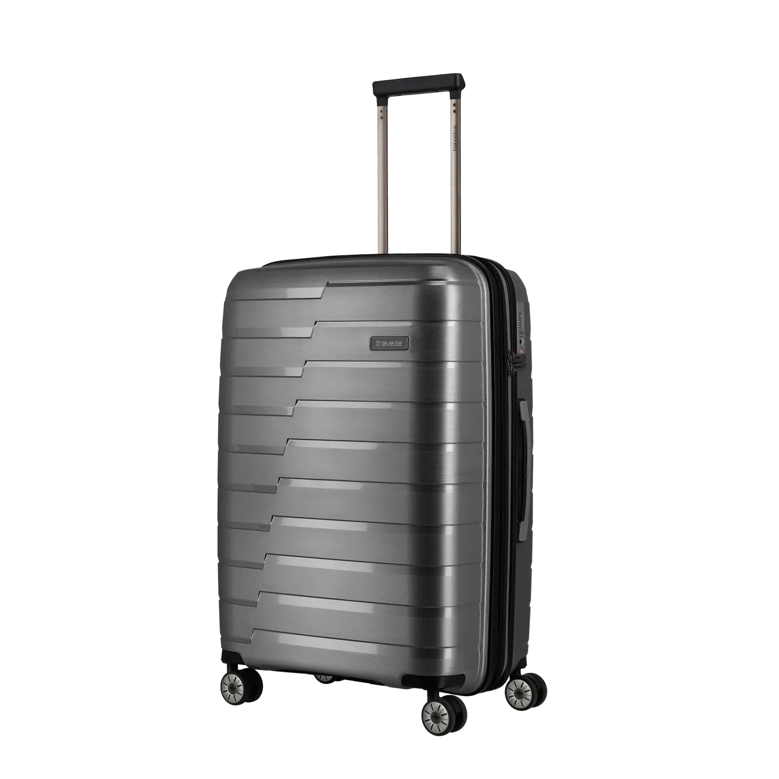 Travelite pelēks vidējais koferis — Polipropilēns, 3.2 kg — 71/82liters