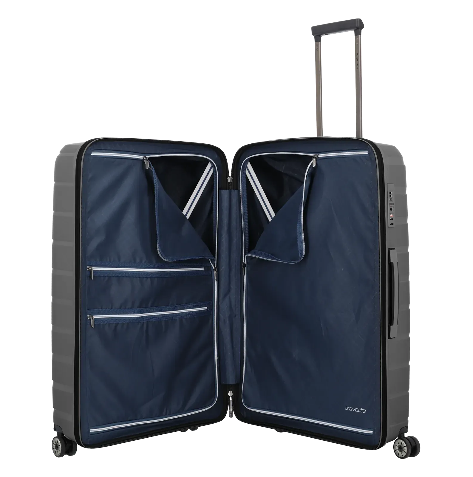 Travelite pelēks liels koferis — Polipropilēns, 105L, 3.5 kg (skats 6) — 105L