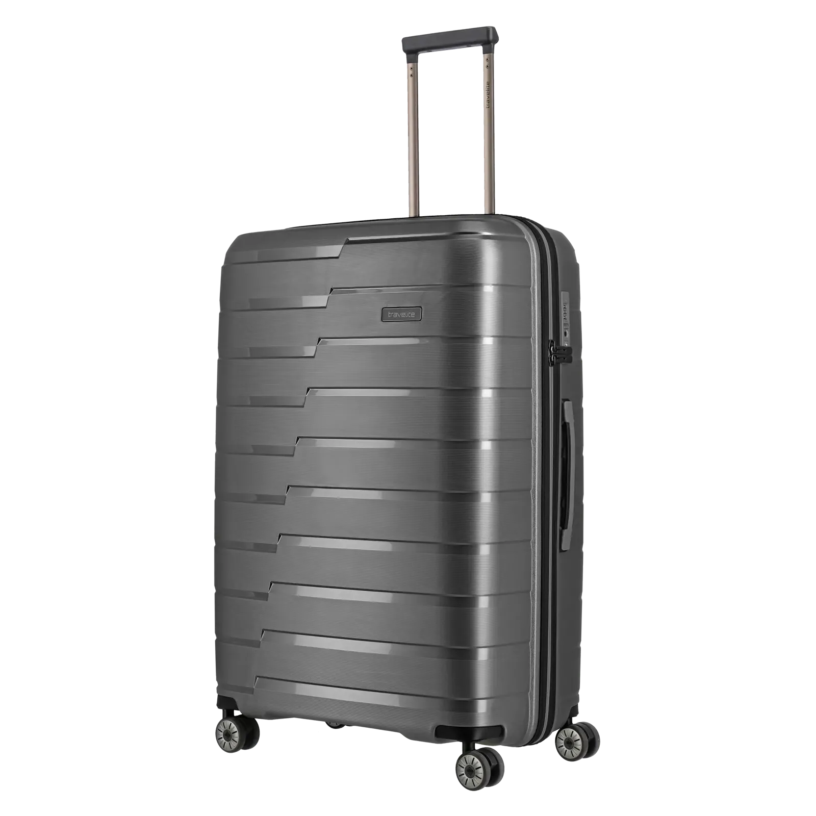 Travelite pelēks liels koferis — Polipropilēns, 105L, 3.5 kg — 105L
