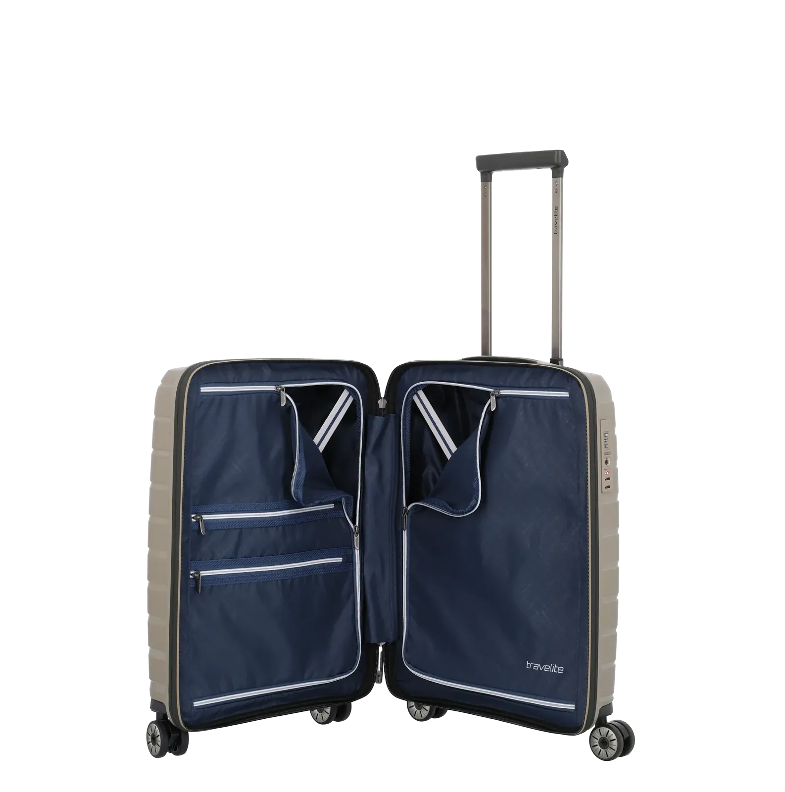 Travelite šampanieša krāsā rokas bagāžas koferis — polipropilēns, 37L, 2.7 kg (skats 6) — 37L