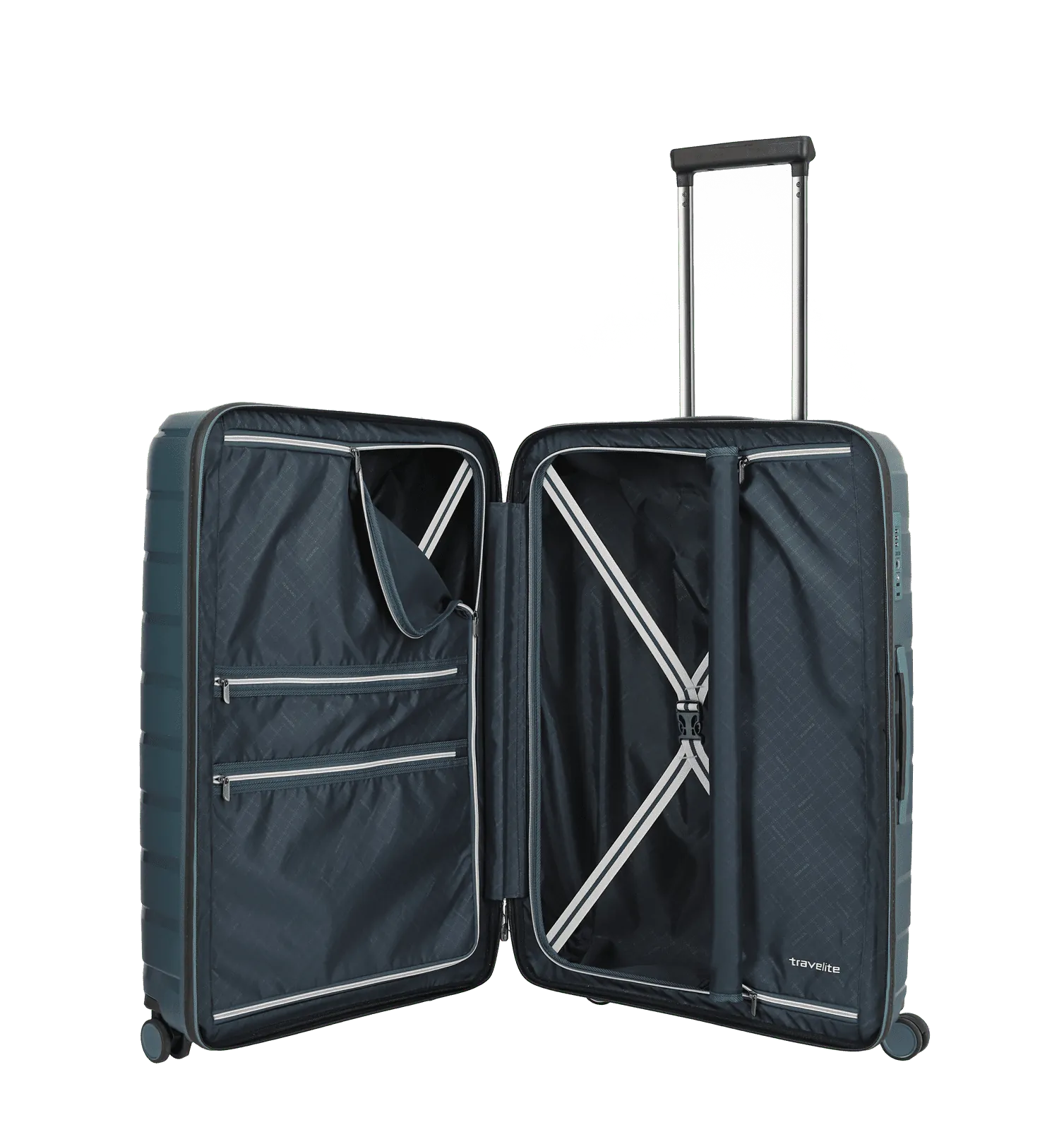 Travelite zils vidējais koferis — polipropilēns, 3.2 kg (skats 4) — 71/82liters