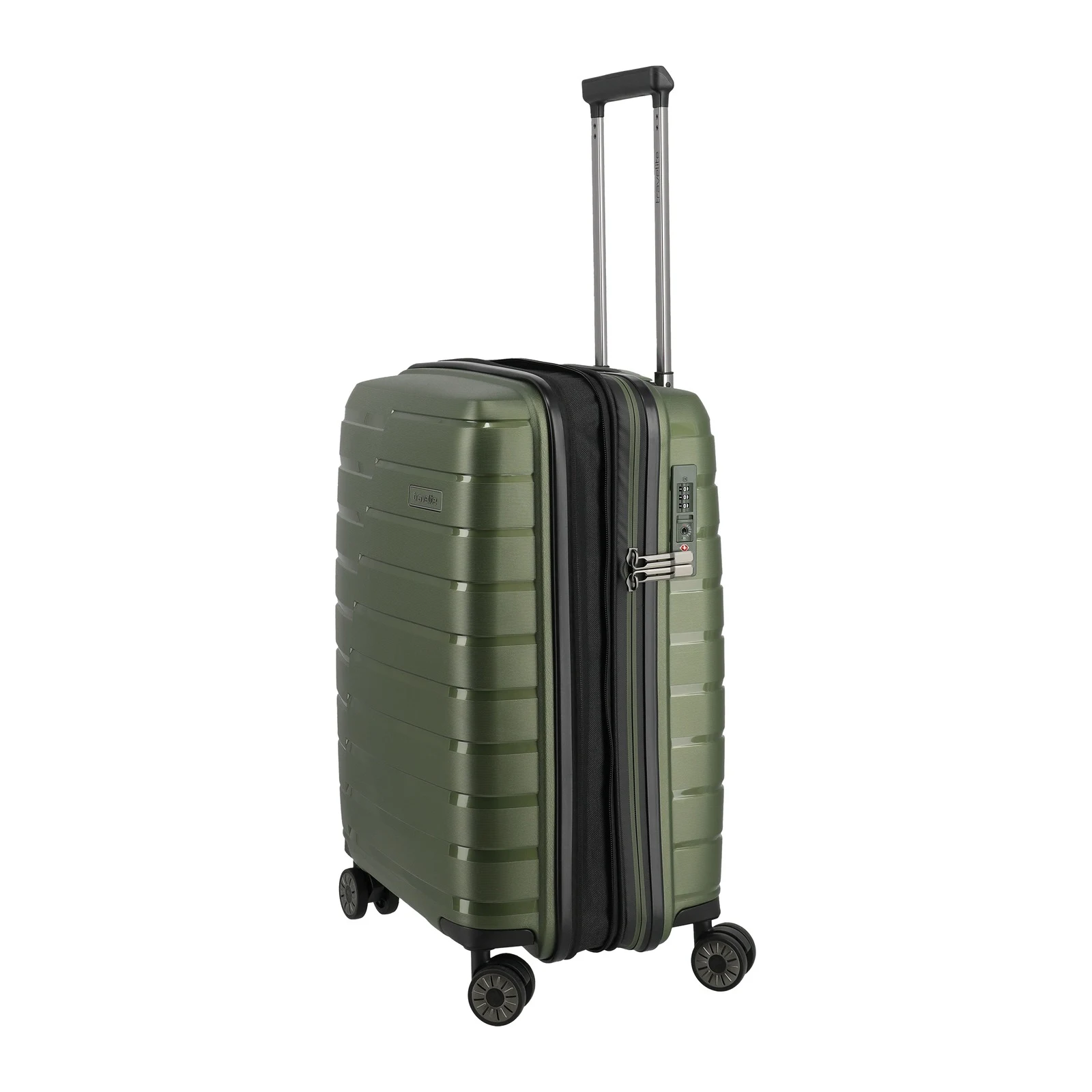 Travelite TL-AIRBASE zaļš rokas bagāžas koferis — polipropilēns, 43/50L, 2.7 kg (skats 3) — 43/50L