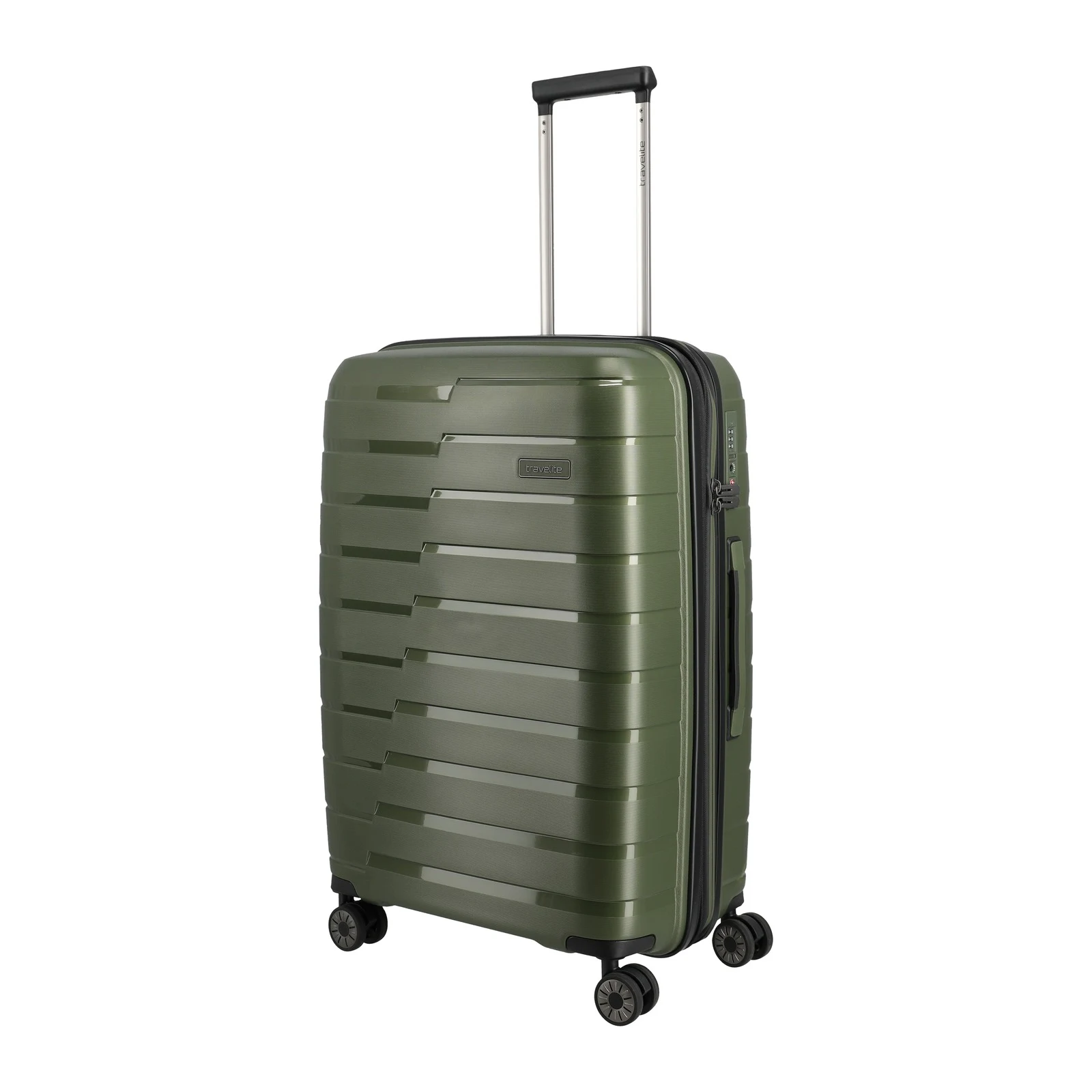Travelite TL-AIRBASE zaļš vidējais koferis — polipropilēns, 71/82L, 3.2 kg (skats 2) — 71/82L
