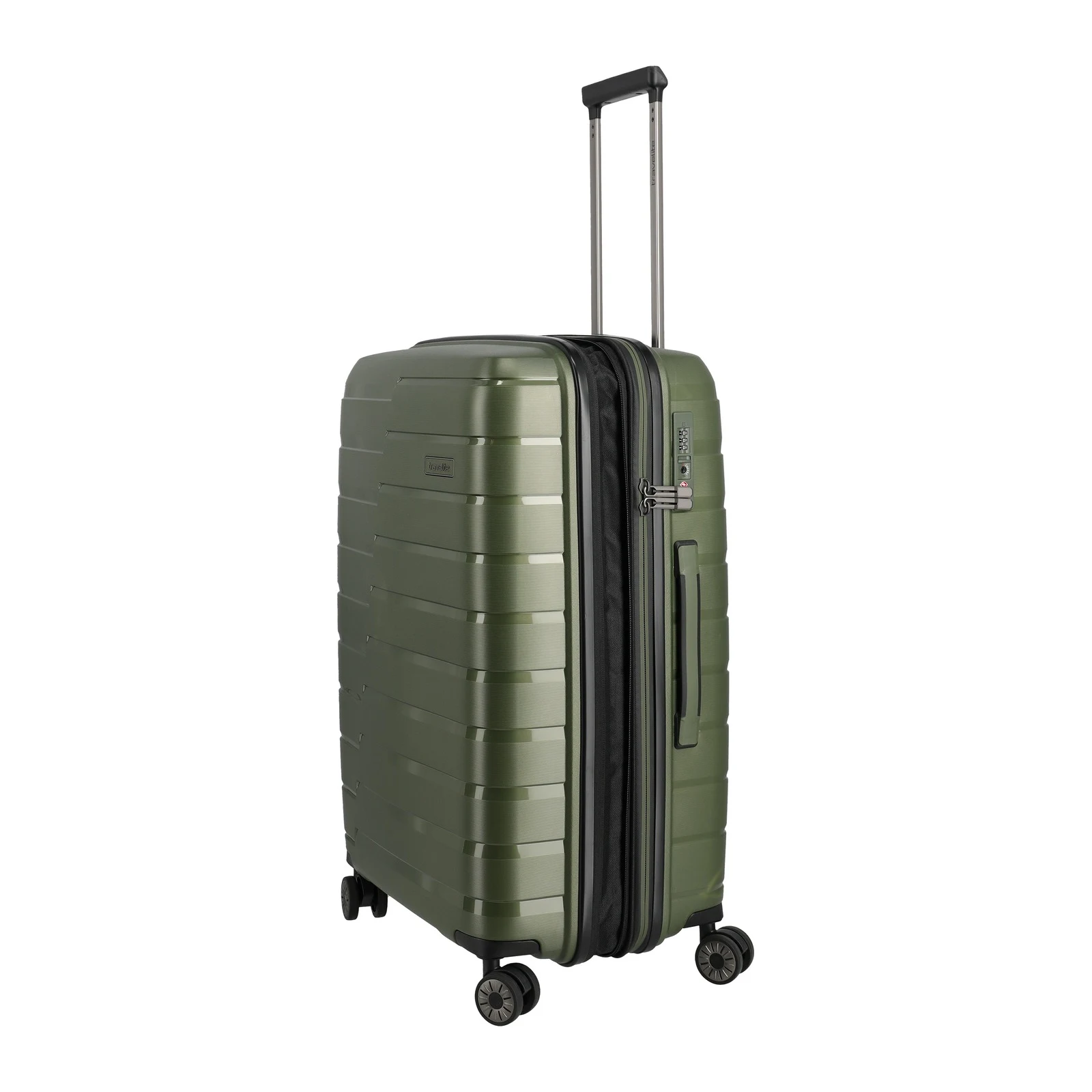 Travelite TL-AIRBASE zaļš vidējais koferis — polipropilēns, 71/82L, 3.2 kg (skats 3) — 71/82L