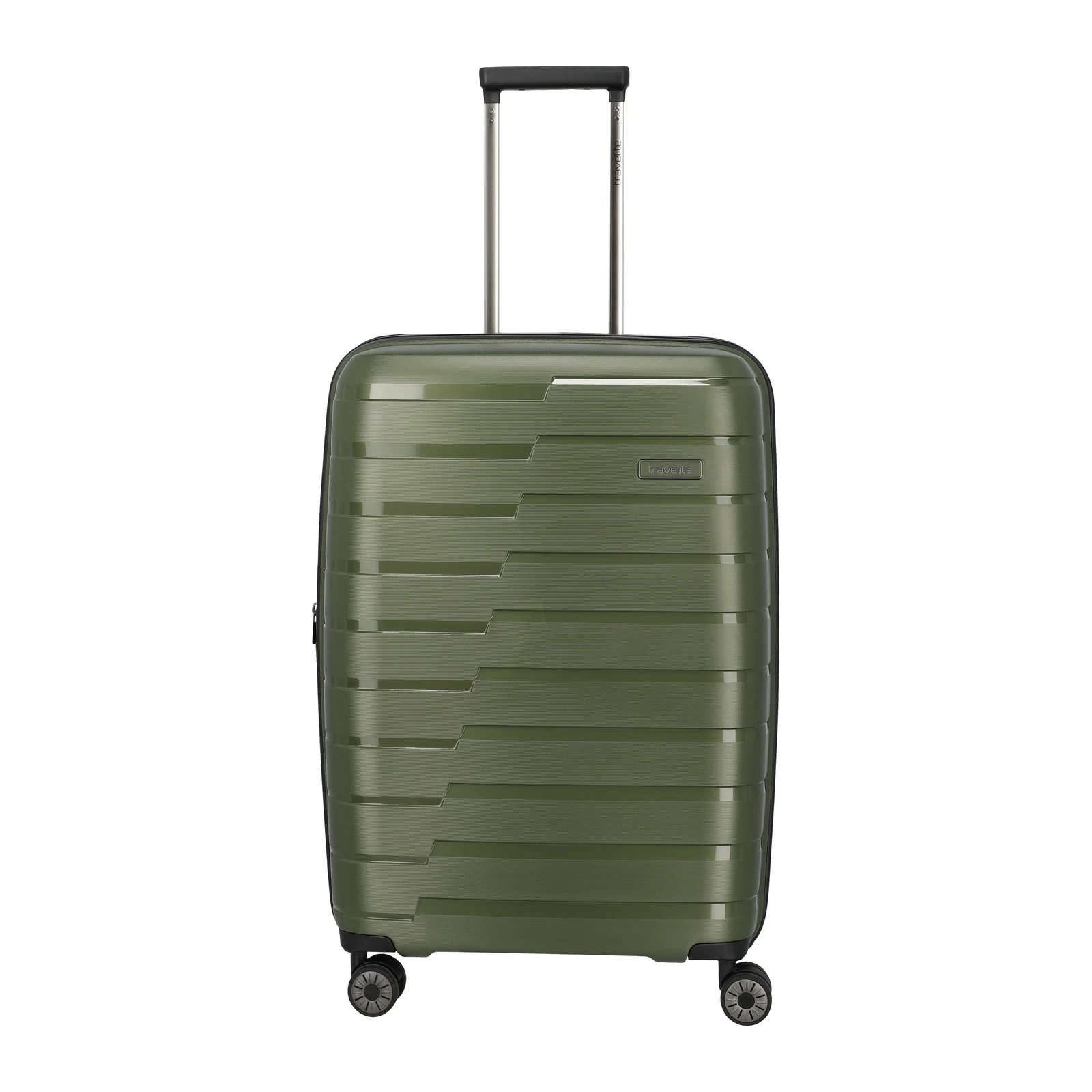 Travelite TL-AIRBASE zaļš vidējais koferis — polipropilēns, 71/82L, 3.2 kg — 71/82L