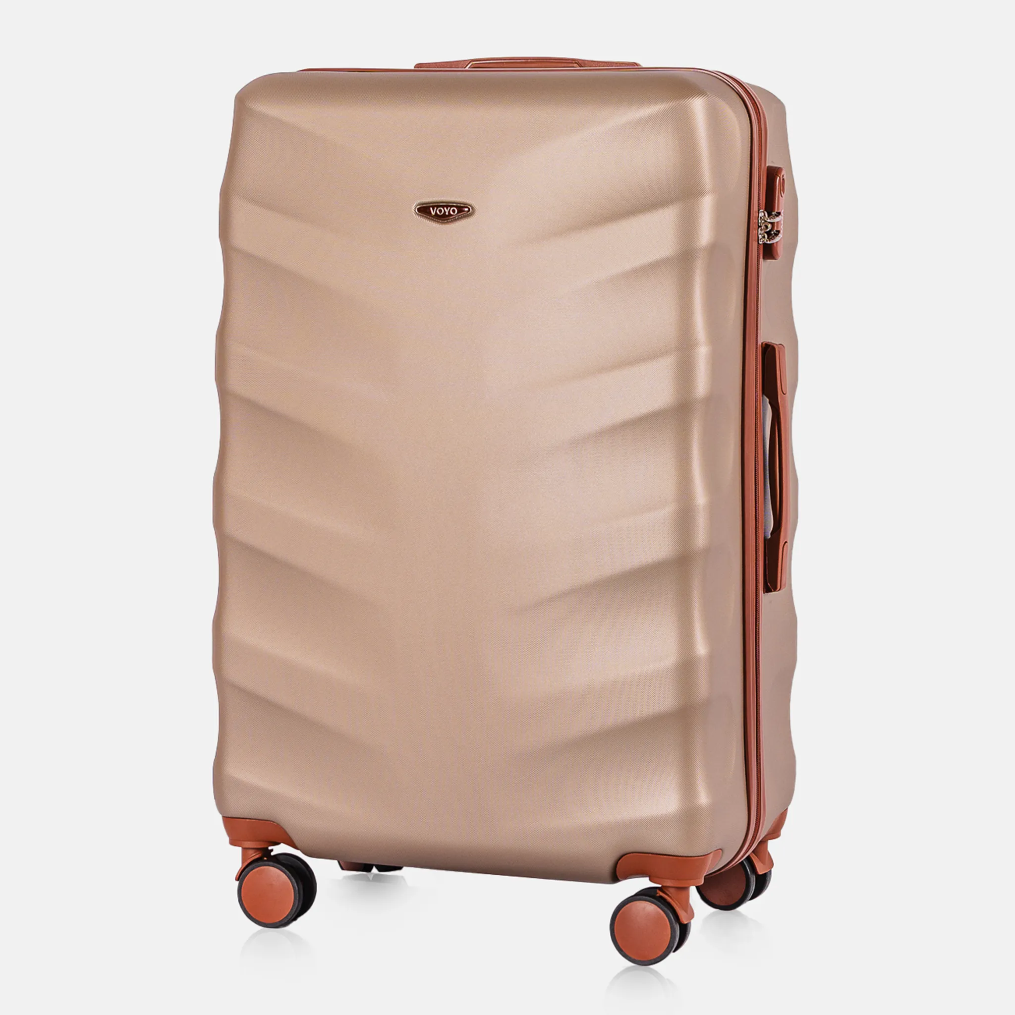 Voyo FJ140 šampanieša krāsā liels koferis — ABS plastmasa, 102L, 4.3 kg