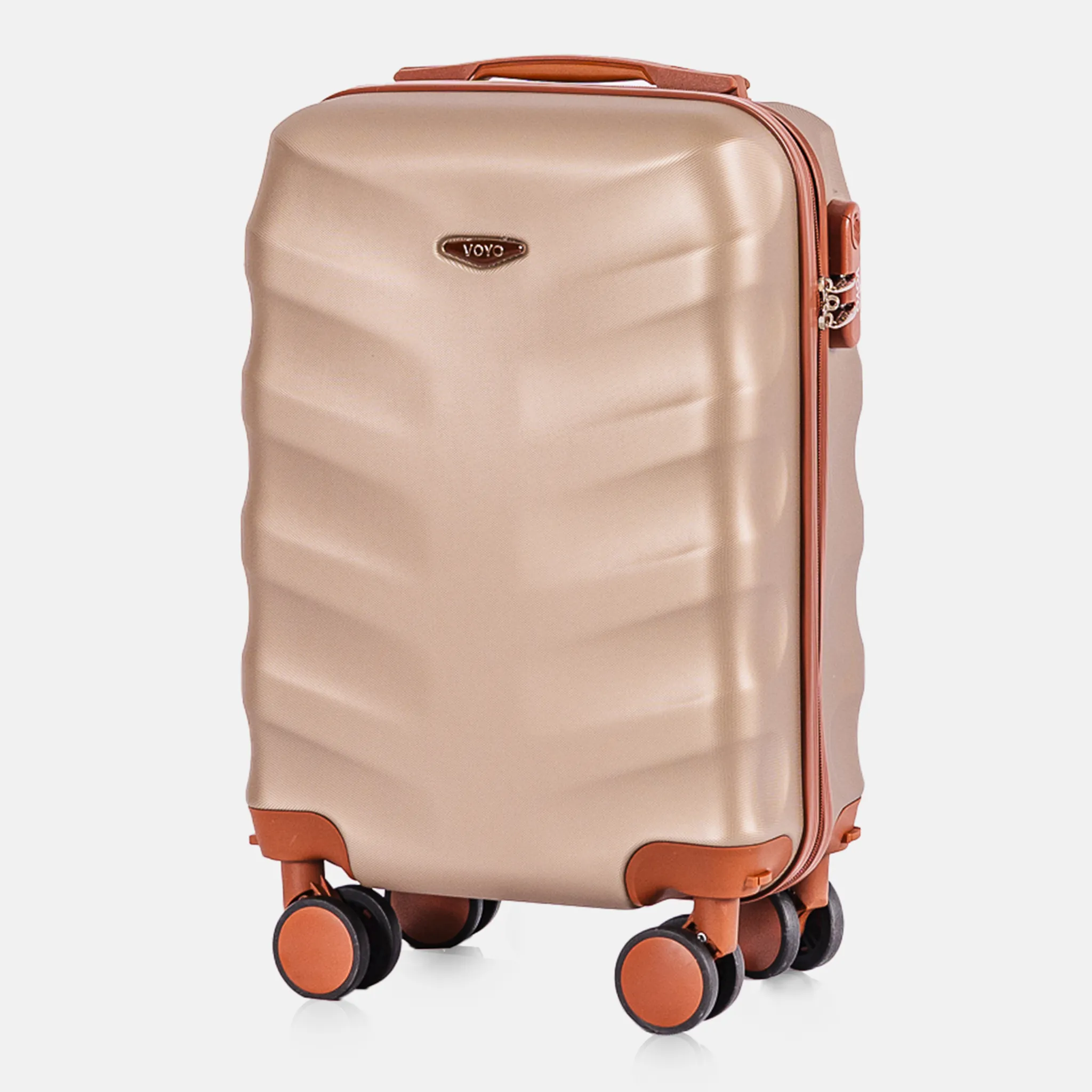 Voyo FJ140 šampanieša krāsā mazs koferis — ABS plastmasa, 28L, 2.4 kg