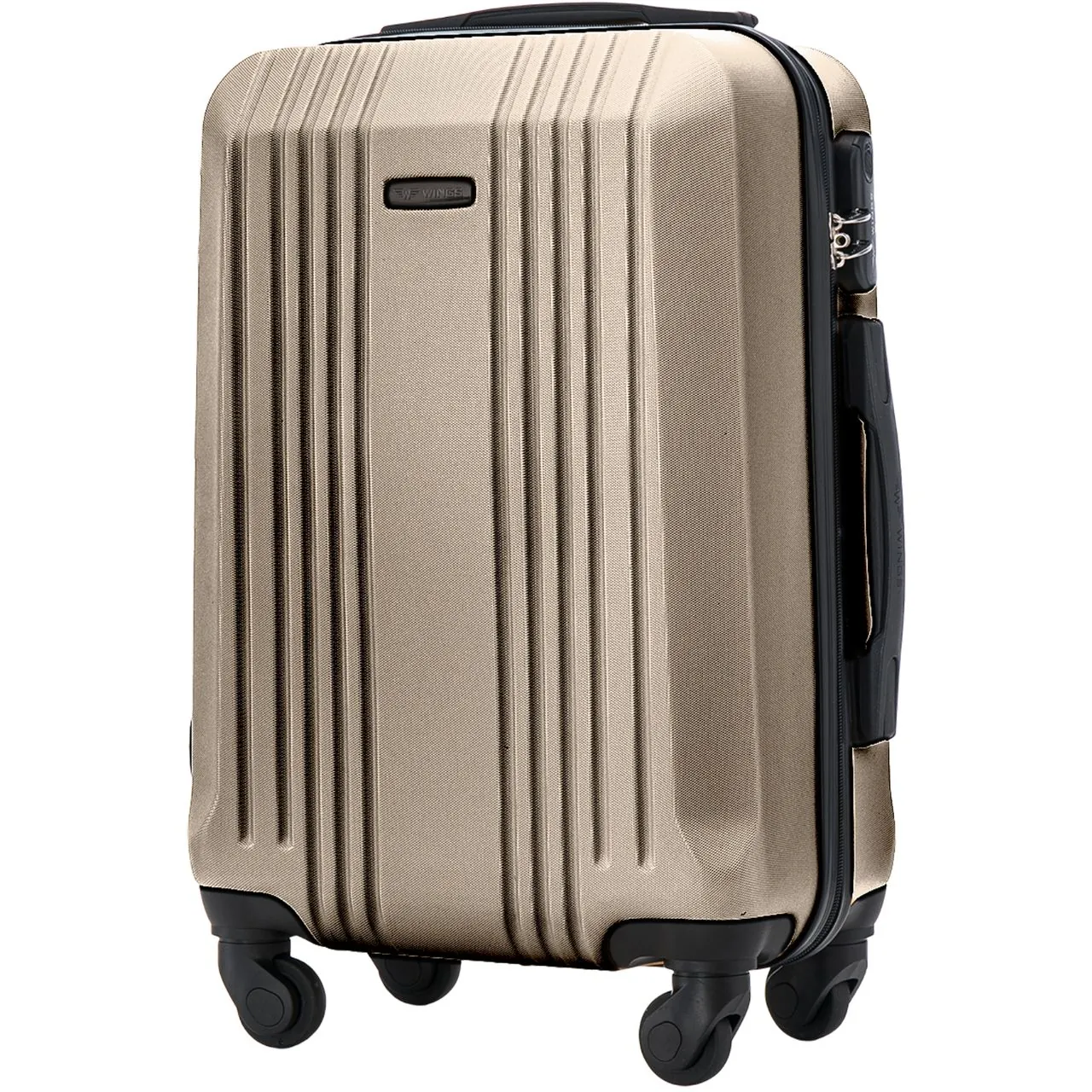Wings KST01 šampanieša krāsā rokas bagāžas koferis — ABS, 38L, 2.5 kg
