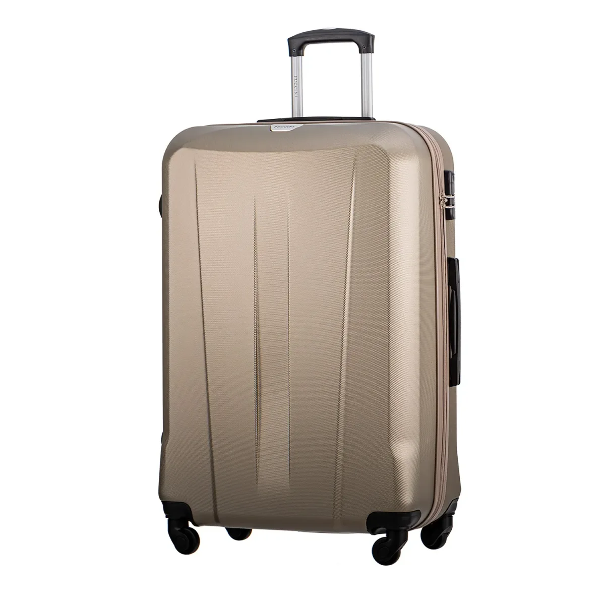 Puccini ABS03A6 šampanieša krāsā liels koferis — ABS, 94L, 3.9 kg