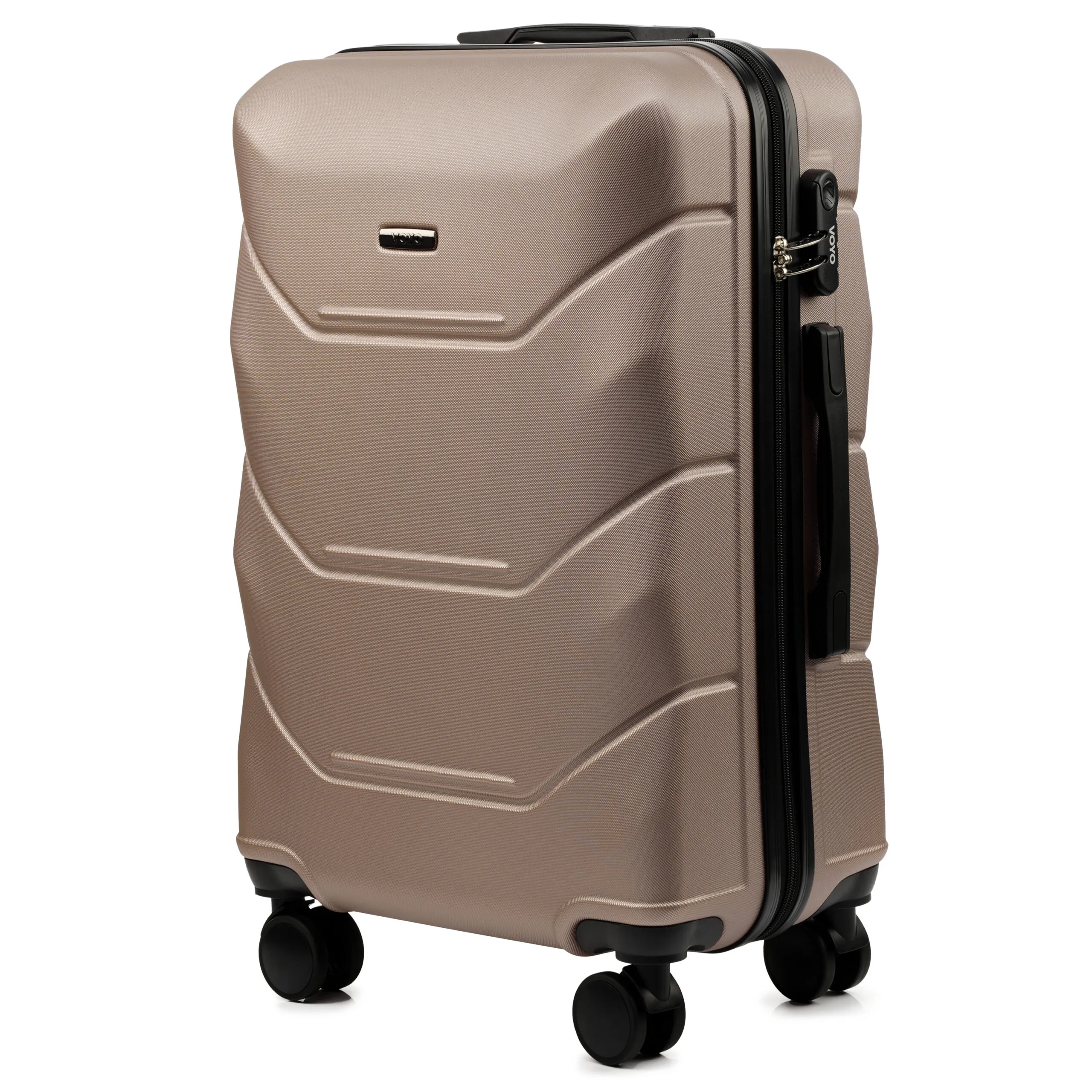 Voyo SK170 šampanieša krāsā vidējais koferis — ABS, 63L, 3.2 kg