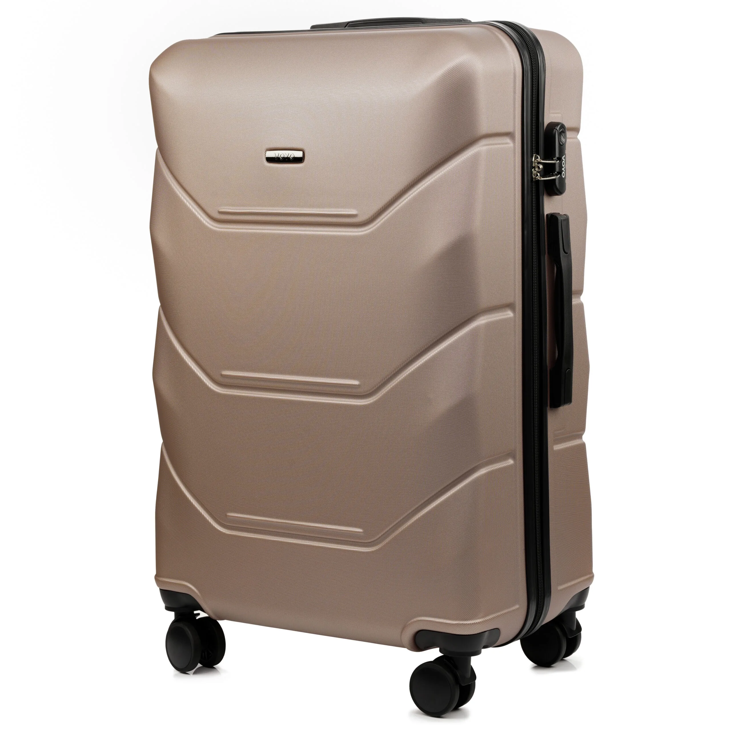 Voyo SK170 šampanieša krāsā liels koferis — ABS, 97L, 3.8 kg