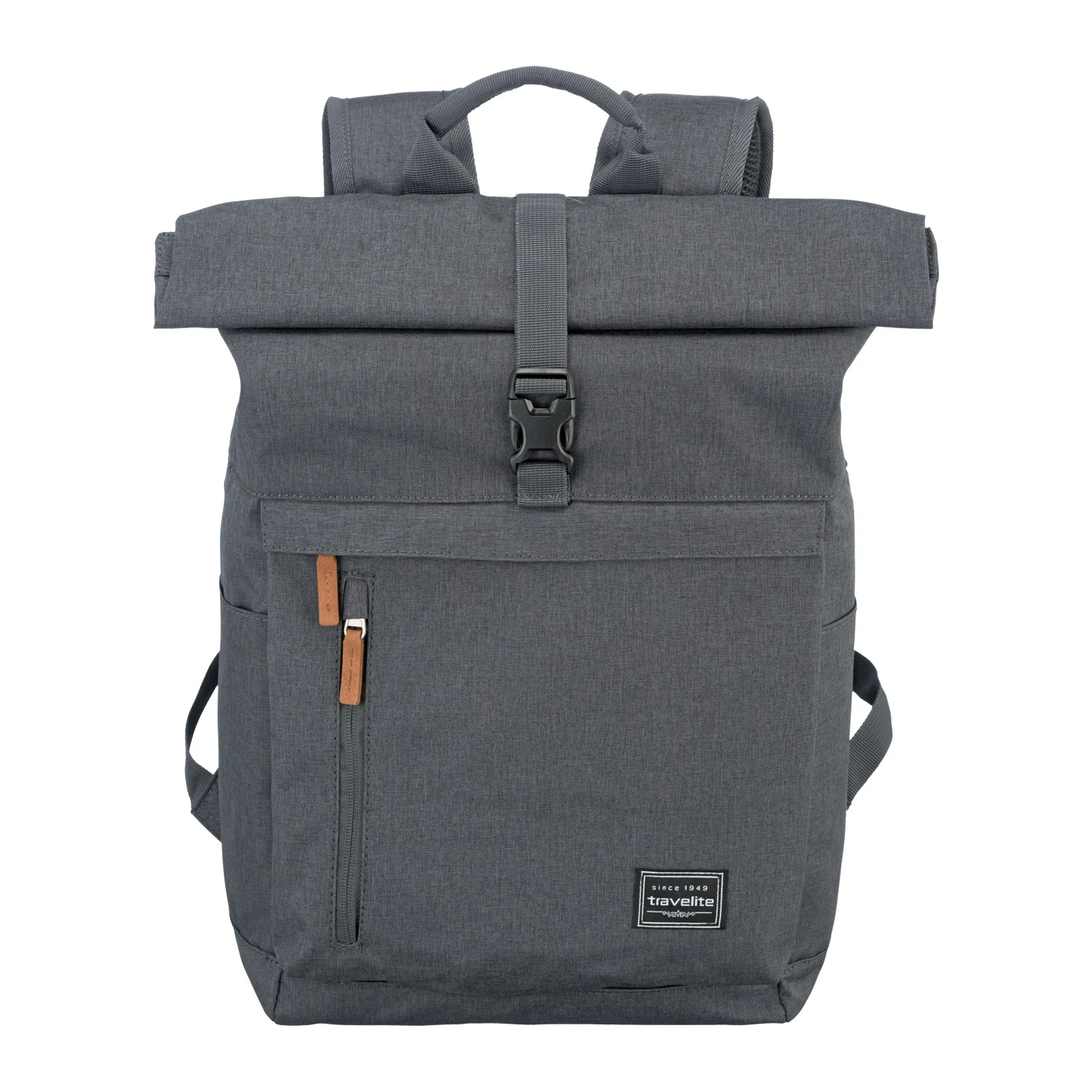 Travelite TL-BASICS-ROLLUP pelēks mugursoma — poliesters, 35L, 0.8 kg