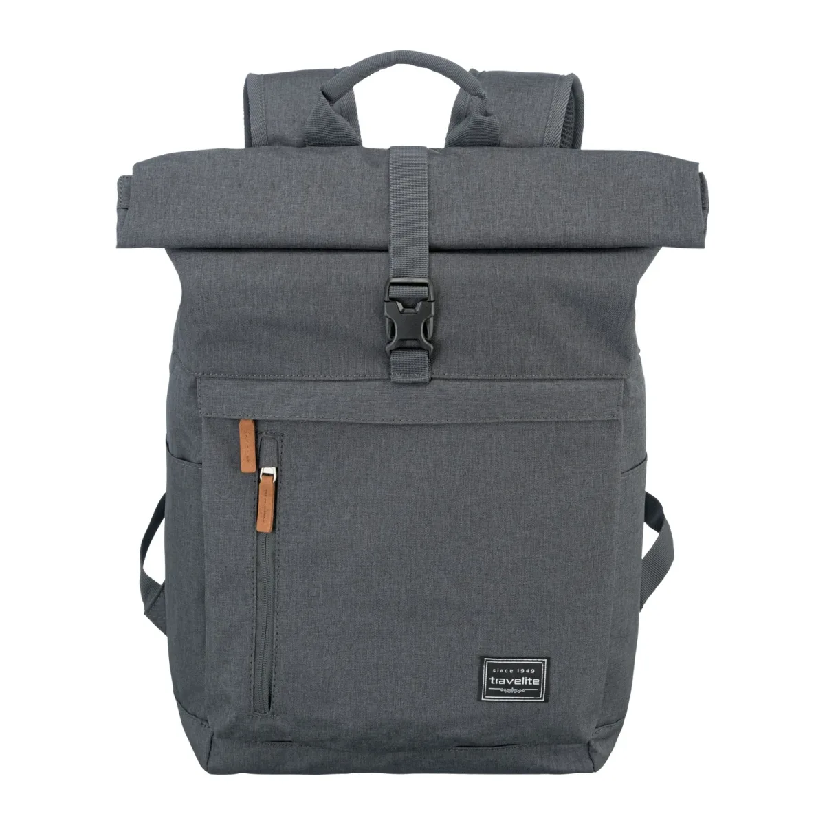 Travelite TL-BASICS-ROLLUP pelēks mugursoma — poliesters, 35L, 0.8 kg