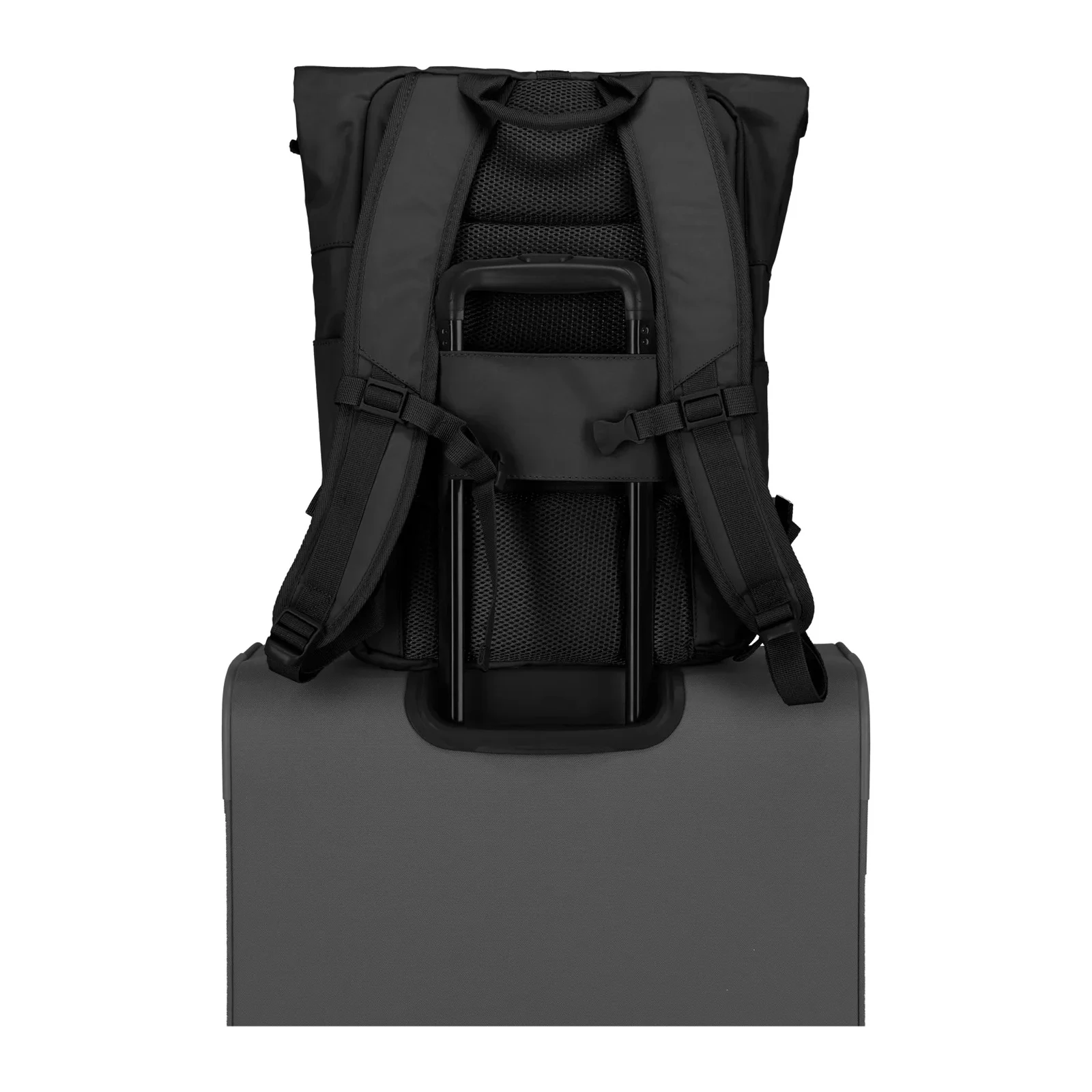 Travelite TL-BASICS-ROLLUP melns mugursoma — poliesters, 35L, 0.8 kg (skats 6) — 35L