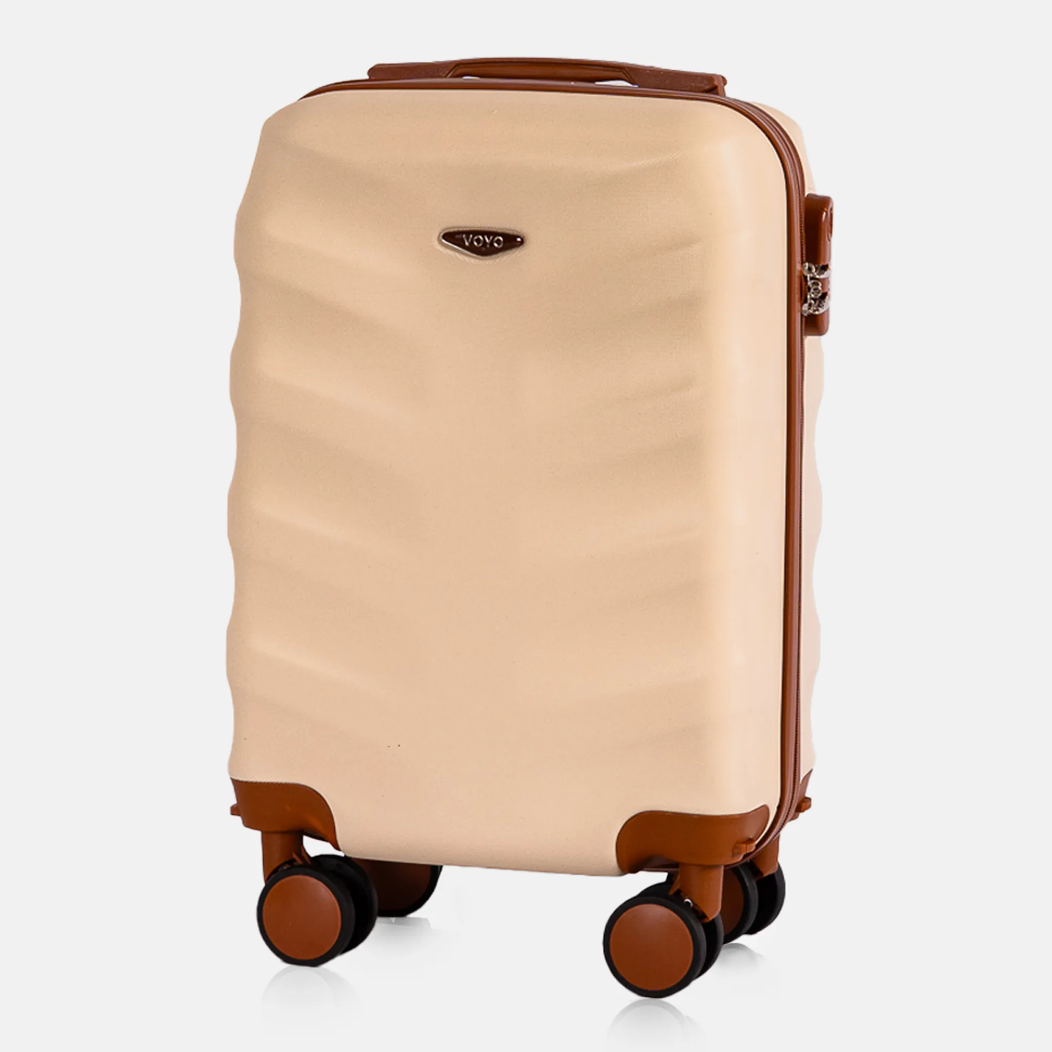Voyo FJ140 bēšs mazs koferis — ABS plastmasa, 28L, 2.4 kg