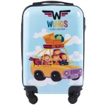 Wings PC-KD01 gaiši zils mazs koferis — Polikarbonāts, 28L, 2.5 kg (no priekšas)