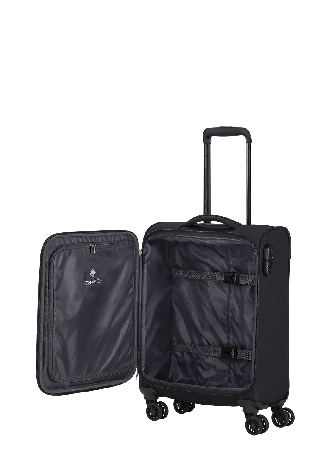Travelite melns rokas bagāžas koferis — audums, 34L, 2.4 kg (skats 6) — 34L