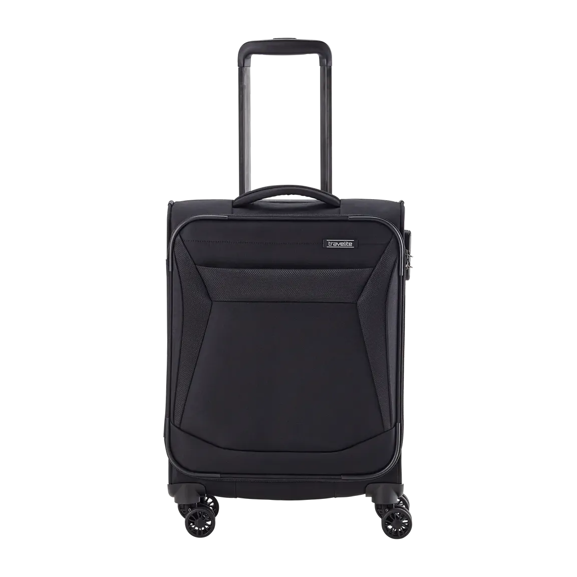 Travelite melns rokas bagāžas koferis — audums, 34L, 2.4 kg