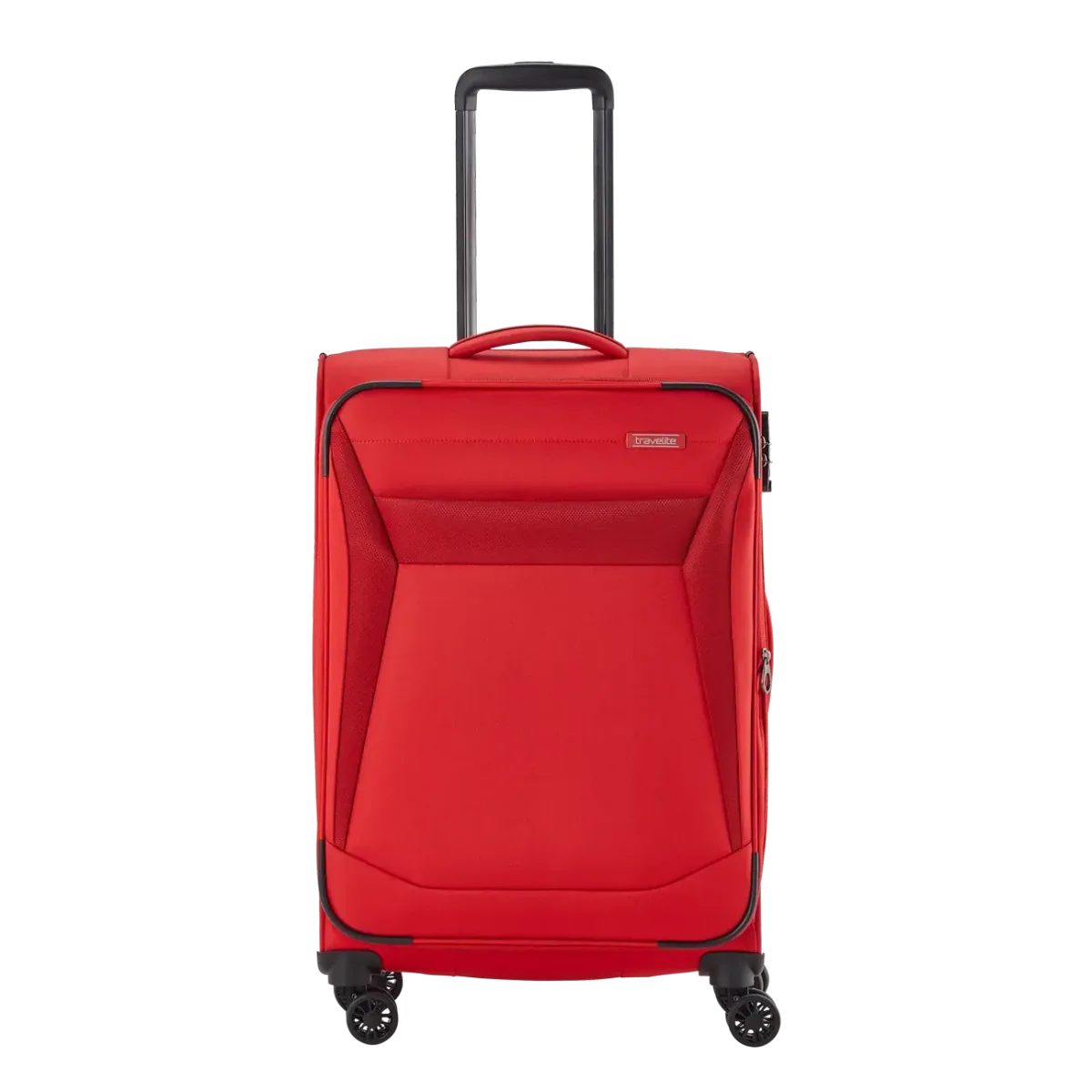 Travelite sarkans vidējais koferis — audums, 2.9 kg