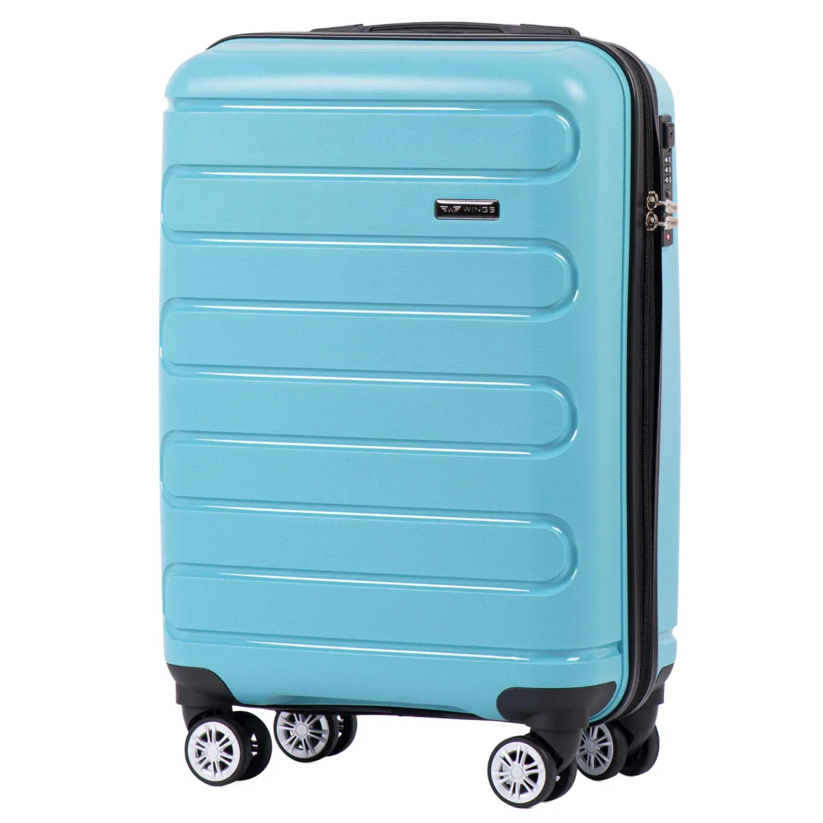 Wings DQ181 gaiši zils rokas bagāžas koferis — Polüpropüleen, 40L, 2.6 kg