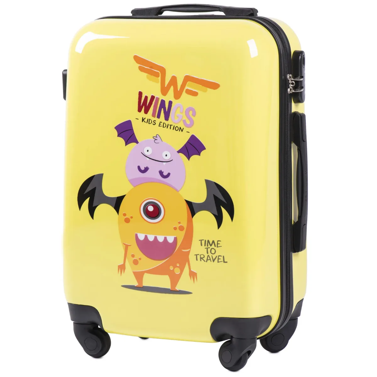 Wings PC-KD01 Kollane rokas bagāžas koferis — Polükarbonaat, 38L, 2.8 kg