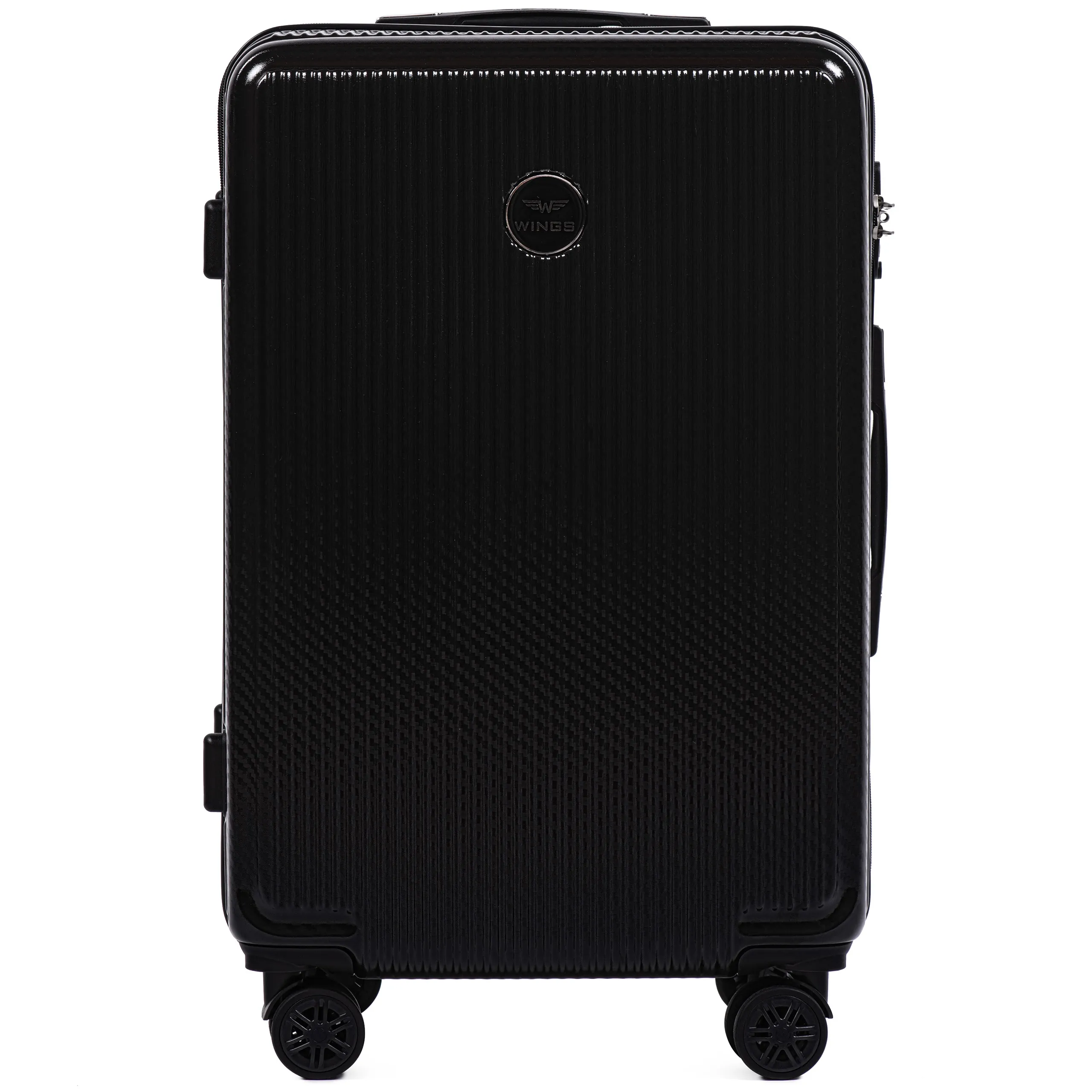 Wings PC565 melns vidējais koferis — Polikarbonāts, 63L, 3.3 kg (skats 2)
