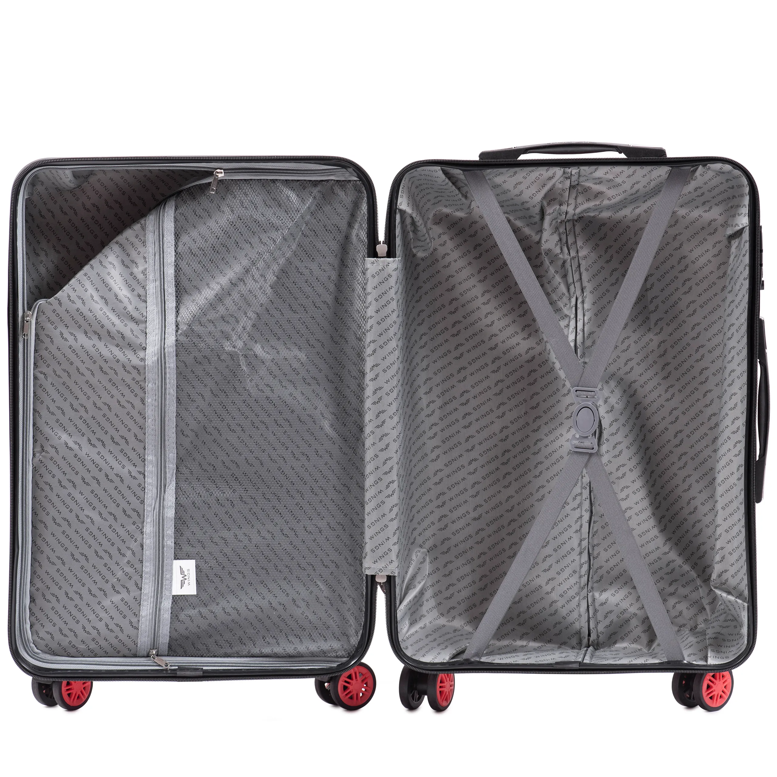 Wings PC565 melns liels koferis — Polikarbonāts, 97L, 4.1 kg (skats 4)