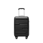 Puccini PP023C1 melns rokas bagāžas koferis — Polipropilēns, 36L, 2.6 kg (skats 2)