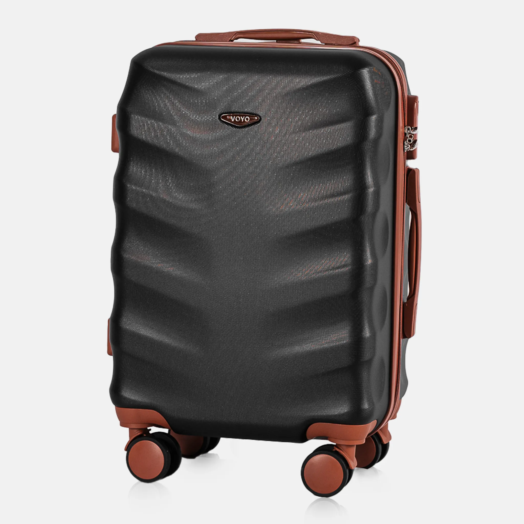 Voyo FJ140 melns rokas bagāžas koferis — ABS plastmasa, 39L, 2.8 kg