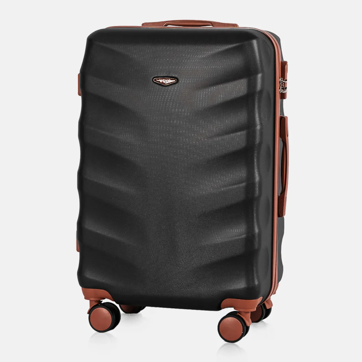 Voyo FJ140 melns vidējais koferis — ABS plastmasa, 66L, 3.3 kg