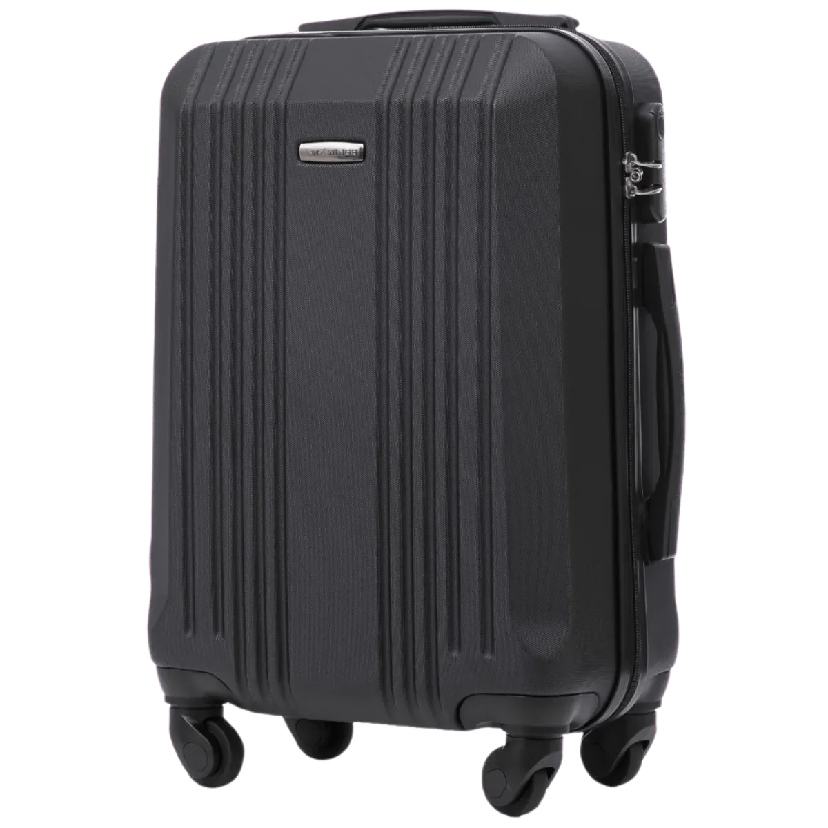 Wings KST01 melns rokas bagāžas koferis — ABS plastmasa, 38L, 2.5 kg