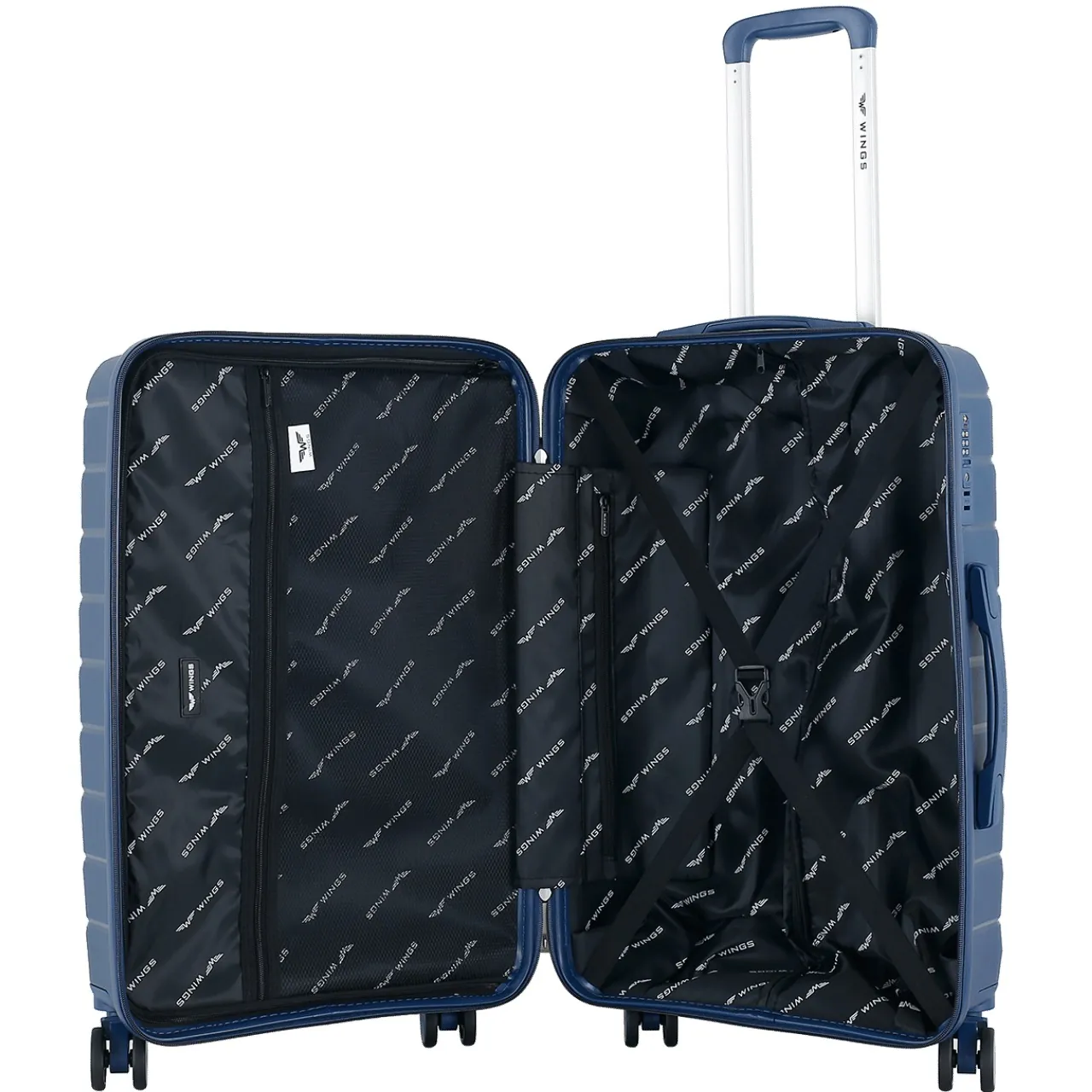 Wings MUR01 melns vidējais koferis — polipropilēns, 64L, 3.2 kg (skats 5)