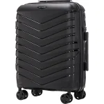 Wings PHX01 melns rokas bagāžas koferis — Polipropilēns, 39L, 2.5 kg