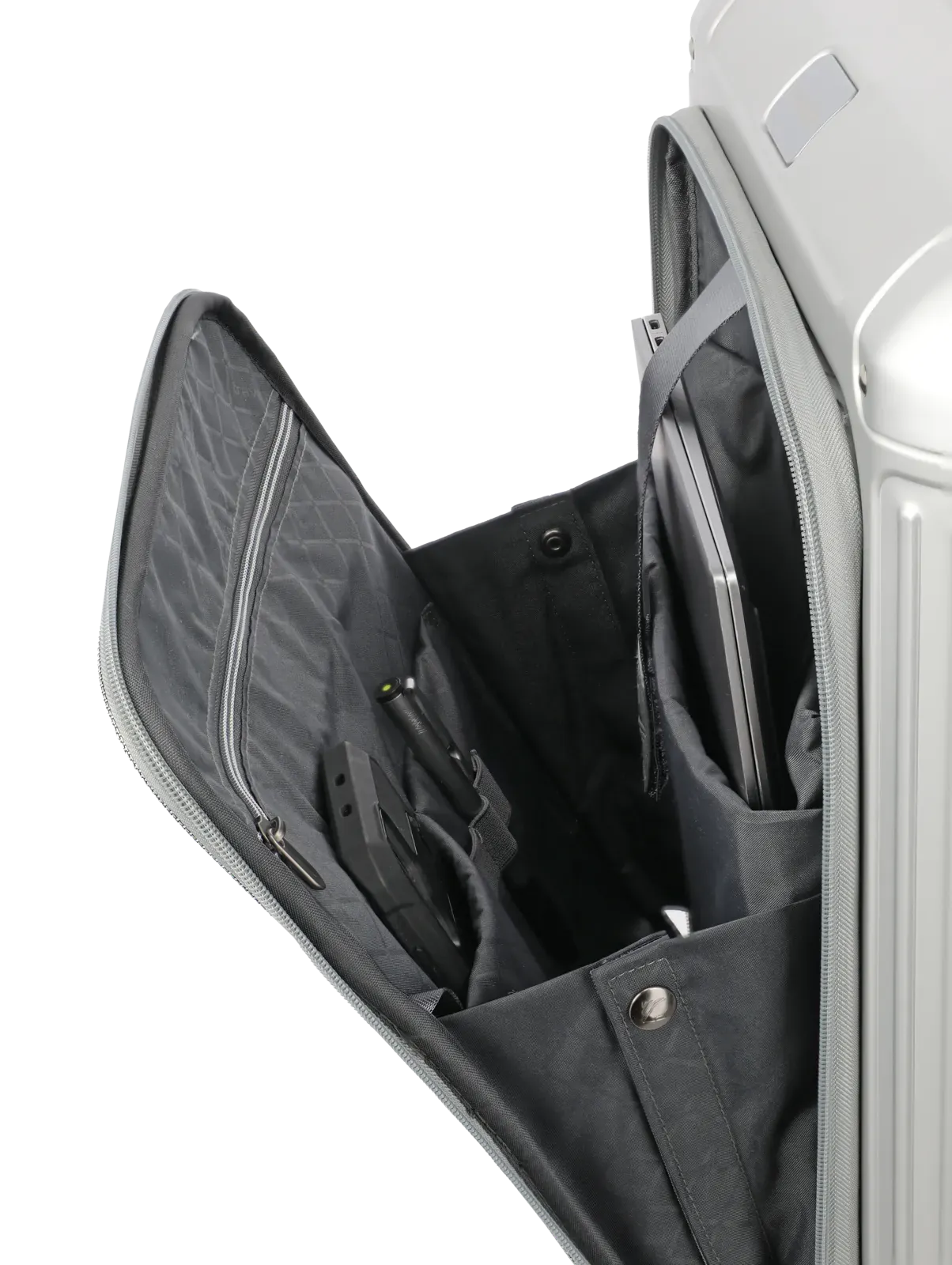Travelite sudrabains rokas bagāžas koferis — Alumīnijs, 41L, 4.6 kg (skats 2) — 41L