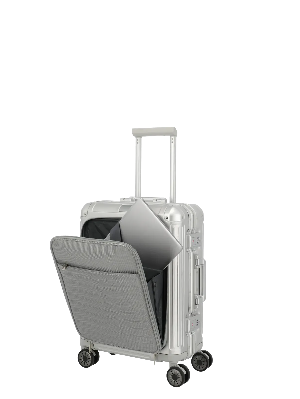 Travelite sudrabains rokas bagāžas koferis — Alumīnijs, 41L, 4.6 kg (skats 9) — 41L