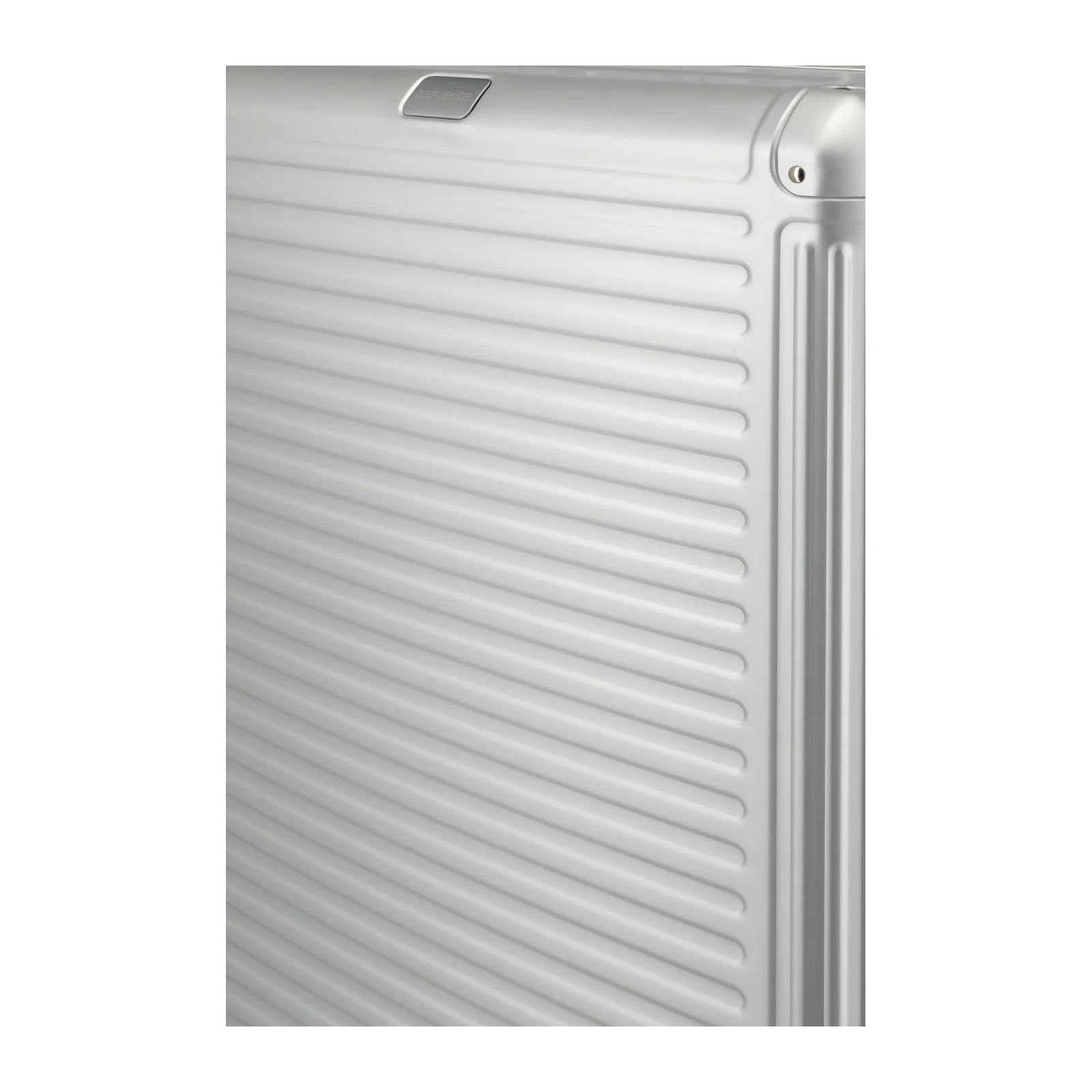 Travelite sudrabains liels koferis — Alumīnijs, 100L, 6.7 kg (tuvplāns) — 100L