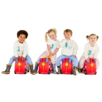 Trunki sarkans bērnu koferis — Polipropilēns, 18L, 1.7 kg (skats 4)