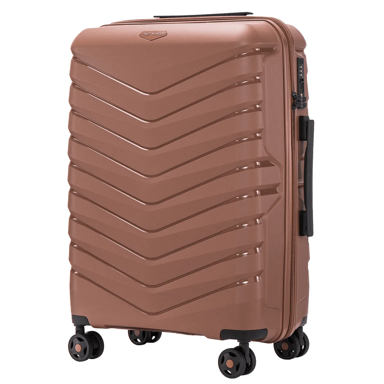 Wings PHX01 brūns vidējais koferis — Polipropilēns, 63L, 3 kg