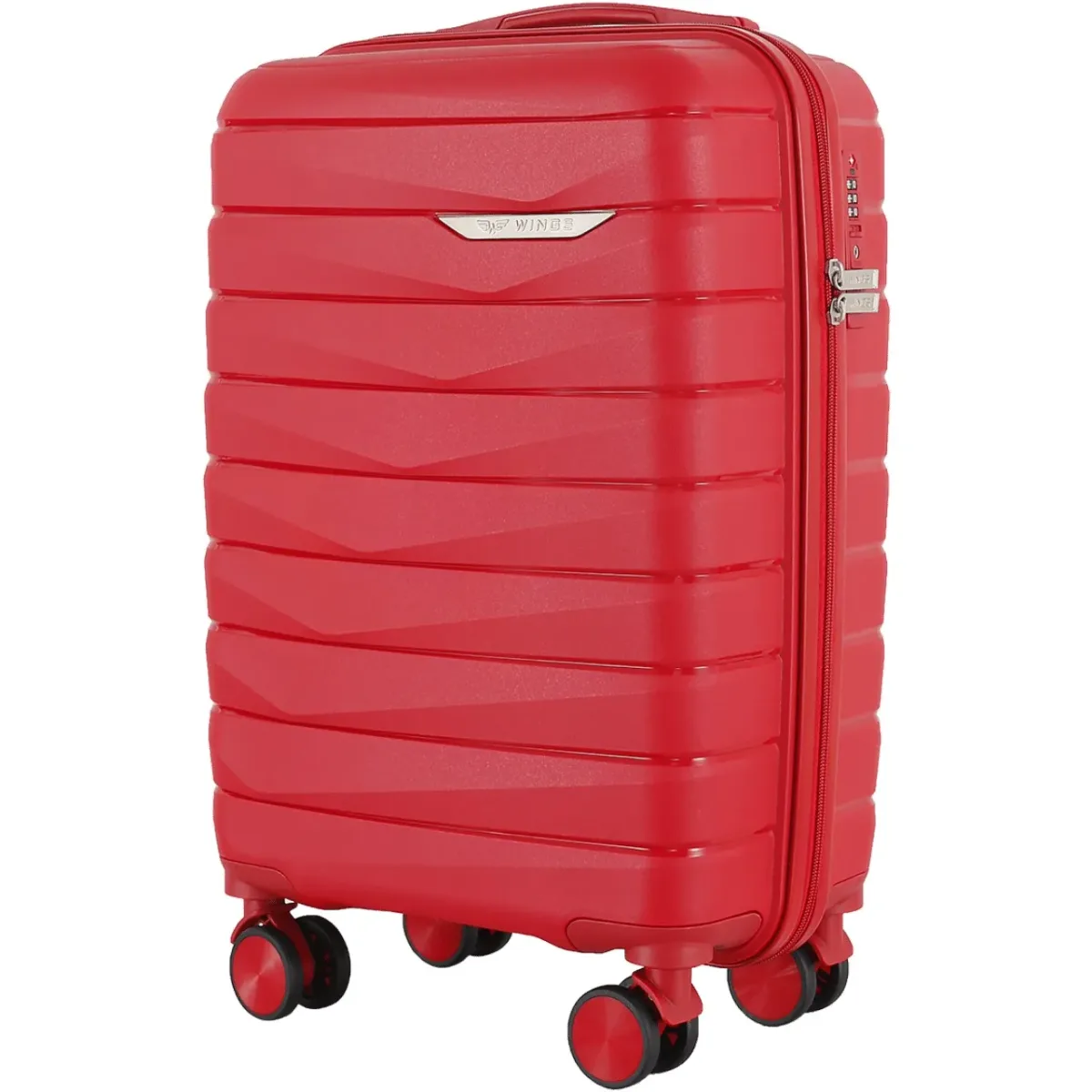 Wings MUR01 sarkans rokas bagāžas koferis — polipropilēns, 40L, 2.4 kg