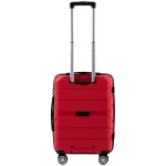Wings PP05 sarkans rokas bagāžas koferis — Polipropilēns, 43L, 2.8 kg (no aizmugures)