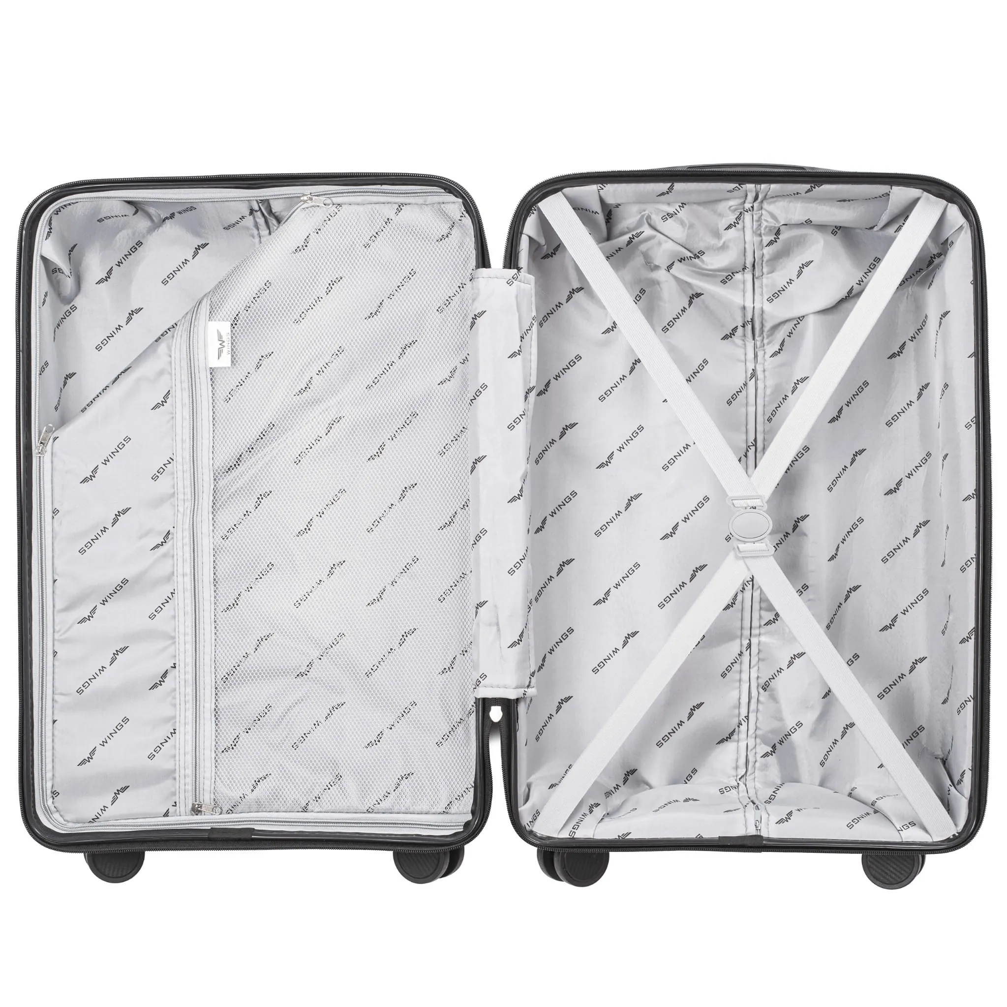Wings DQ1810 zaļš rokas bagāžas koferis — Polipropilēns, 39L, 2.5 kg (skats 7)