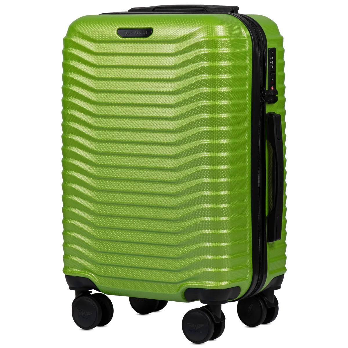 Wings PC140 zaļš rokas bagāžas koferis — Polükarbonaat, 38L, 2.5 kg