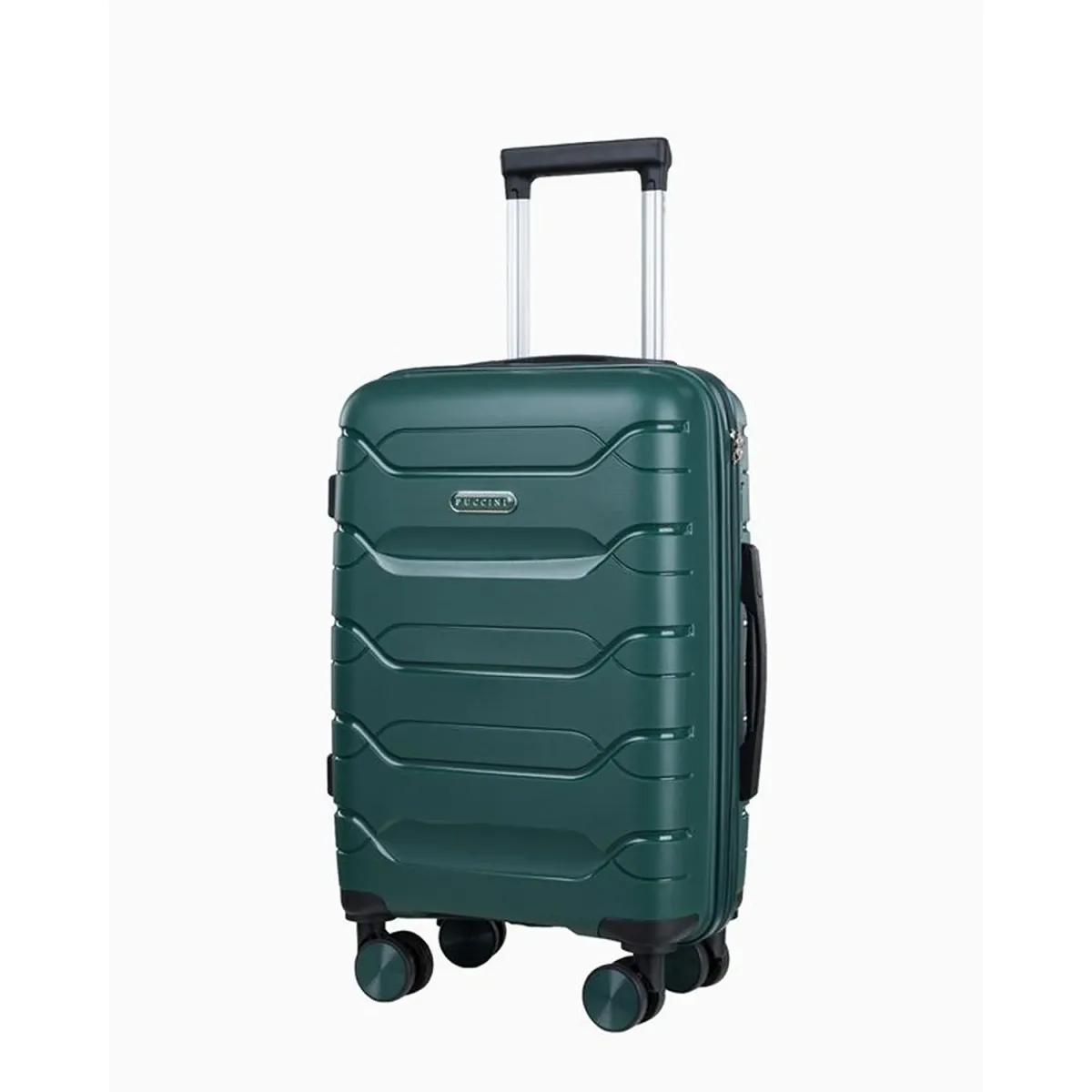 Puccini PP020C5 zaļš rokas bagāžas koferis — Polüpropüleen, 31L, 2.6 kg