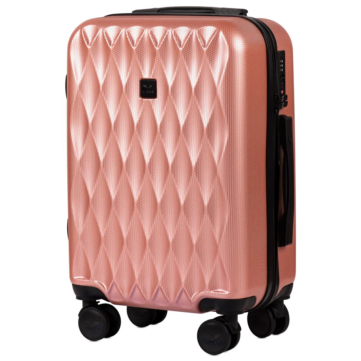 Wings PC190 Rose Gold rokas bagāžas koferis — Polikarbonāts, 38L, 2.6 kg — 38L