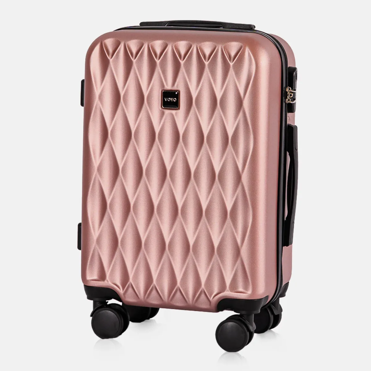 Voyo NV290 rozā zelts rokas bagāžas koferis — ABS plastmasa, 39L, 2.8 kg