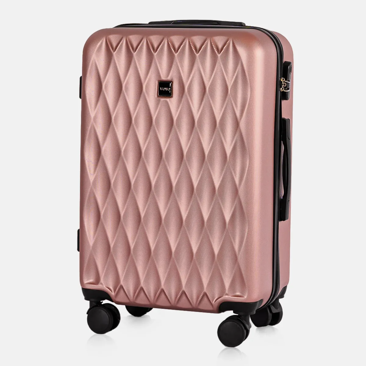 Voyo NV290 rozā zelts vidējais koferis — ABS plastmasa, 66L, 3.3 kg