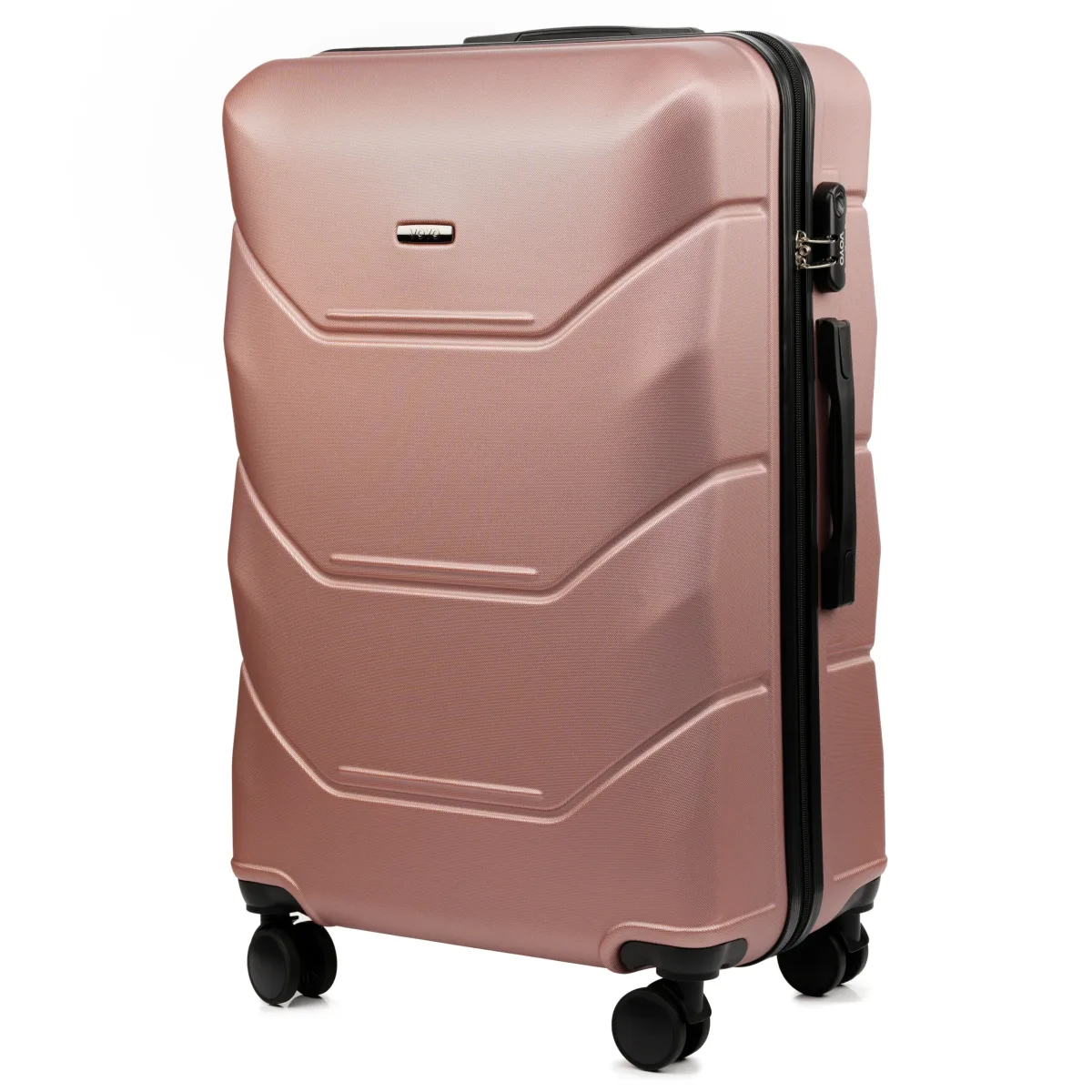 Voyo SK170 rozā zelts liels koferis — ABS, 97L, 3.8 kg