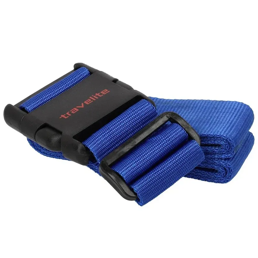 Travelite TLSTRAP zils rokas bagāžas koferis — poliesters